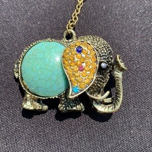 Boho Elephant Necklace